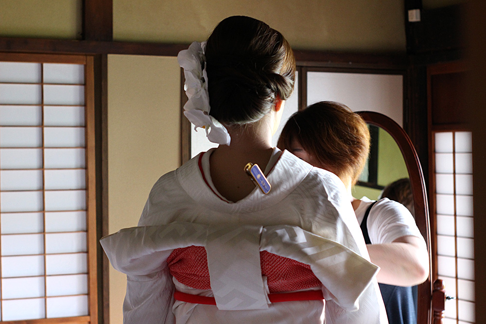 飛騨高山　草の庭　和装着物・白無垢　前撮りプラン 高山の古民家で、日本の伝統的な花嫁体験 kusanoniwa　帯締め